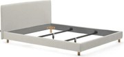 Szürke kárpitozott franciaágy ágyrács nélkül 160x200 cm Valma – Kave Home
