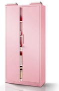 Személyzeti irattároló szekrény JAN H, 900 x 1950 x 400 mm, Fresh Style: púderrózsaszín