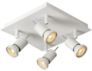 Lucide 17990/19/31 - LED spotlámpa TWINNY-LED 4xGU10/4,5W/230V fehér 25cm