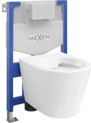 Mexen Rico különleges falba szerelhető WC-készlet Fenix XS-F WC csészével, fényes fehér - 6803372XX00