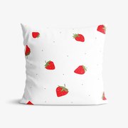 Goldea pamut párnahuzat - friss szamócák 45 x 45 cm