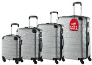 Deuba 4 darabos utazóbőrönd szett - ezüst