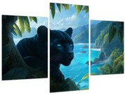 Kép - Fekete párduc a dzsungelben (90x60 cm)