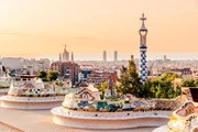 Fotográfia Barcelona cityscape with Sagrada Familia seen, Alexander Spatari