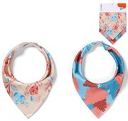 Gyermek előke/sál 2D szett BabyOno Jungle, bézs/kék