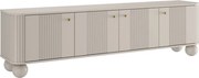 Vesper 4D tévéállvány 187 cm – kasmír / arany fogantyúk / gömb alakú lábak
