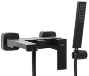 Rea Fenix Black kádtöltő csaptelep zuhanyszettel