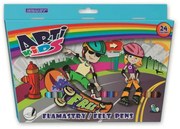 Filctoll készlet, GRANIT Arti Kids, 24 különböző szín (TGFL24)