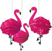 Flamingó Függő dekoráció 3 db-os