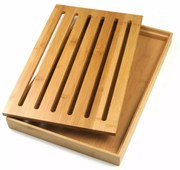 Kinghoff bambusz vágódeszka morzsagyűjtővel 37 x 23 cm (KH-1217)