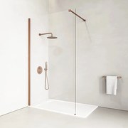 Walk-in || Rose Gold zuhanyfal 80, 200cm, 8mm, NANO