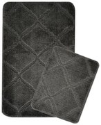 Antracitszürke fürdőszobai kilépő szett 2 db-os 50x80 cm Cizgili – Foutastic