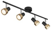 Globo 57917-4G - Spotlámpa  MASON 4xGU10/25W/230V fekete/arany