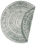 Siruma zöld-krémszínű kültéri szőnyeg, ø 140 cm - NORTHRUGS