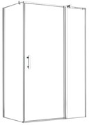 Simple 80x120 cm nyílóajtós aszimmetrikus zuhanykabin zuhanytálca nélkül