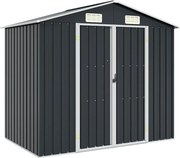 vidaXL antracitszürke horganyzott acél kerti fészer 205 x 129 x 183 cm