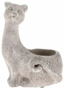 Beton virágcserép Macska, szürke, 16,5 x 22 x 13,5cm