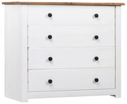 fehér Panama fenyőfa kisszekrény 80 x 40 x 73 cm