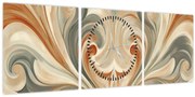 Kép - Örvények földszínekkel (órával) (90x30 cm)