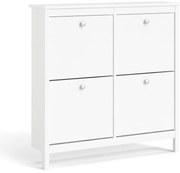 Fehér billenő ajtós cipőtartó Madrid – Tvilum