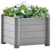 Kőszürke kerti PP magaságyás 43 x 43 x 35 cm