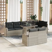 Kerti Kanapé Szett 9 pcs Világosszürke 100 x 55 x 73 cm