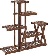 vidaXL tömör fenyőfa virágtartó állvány 95 x 25 x 96 cm