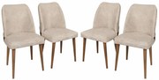 Nova Cream and Walnut étkezőszék szett, 4 db, 4 db
