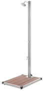 Rozsdamentes acél kerti zuhany barna aljjal 220 cm