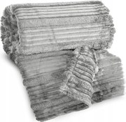 Ágytakaró Nina 150x200 Eurofirany szürke puha, térbeli csíkos