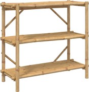vidaXL 3 szintes bambusz polc 100 x 40 x 90 cm