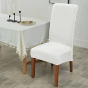 Magastámlás, hosszú székhuzat (bársonyos, rugalmas, mosható, fehér)