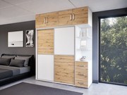 Verista Tolóajtós Gardrób (Fehér-Artisan) modern