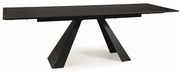 Salvadore bővíthető étkezőasztal kerámia matt fekete 160-240 cm