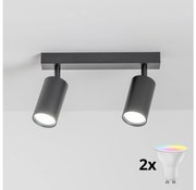 Brilagi - LED dimmelhető spotlámpa SELE 2xGU10/6,5W/230V fekete BG0625+AI1829