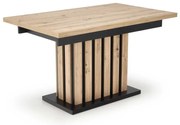 Lamello étkezőasztal 160 cm, artisan tölgy / fekete