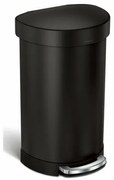 Simplehuman Félkör alakú pedálos szemetes,rozsdamentes acél kerettel, 45 l, fekete