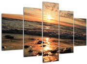 Kép - Naplemente az óceán mellett (150x105 cm)