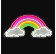 2Kids Toys - LED Neon fali dekoráció LED/5W/USB szivárvány felhőkkel