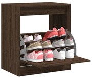 barna tölgyszínű szerelt fa cipőszekrény 60 x 42 x 69 cm