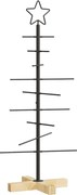 vidaXL Fém karácsonyfa állvánnyal Fekete 89 cm Porszórt Acél