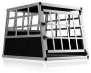 BRUNO kutyaszállító box, 70x54x51cm, ezüst/fekete Cadoca