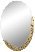 Glamour Ovális fali tükör arany színű kerettel 90 cm