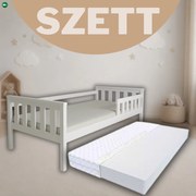 Fanni fenyő Fehér Gyerekágy 80x160 + habmatrac
