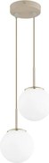 Brilagi - Kábelre függesztett csillár MILO ECRU 2xE27/60W/230V bézs/arany