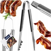 Acél konyhai grill fogó grill tálaláshoz 43 cm