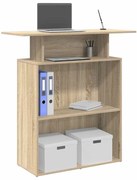 recepciós pult sonoma tölgy 100x40x104 cm szerelt fa