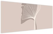 Kép - Bézs színű levelek N⁰4 (120x50 cm)