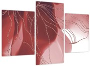 Kép - Piros absztrakt virág N⁰1 (90x60 cm)