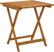 vidaXL tömör akácfa összecsukható kerti asztal 70 x 70 x 75 cm